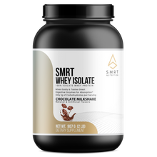 Load image into Gallery viewer, SMRT WHEY ISOLATE | 100% ISOLATE PROTEIN LOW CARB | CHOCOLATE | 31+ SERVINGS | 26g PER SERVING
