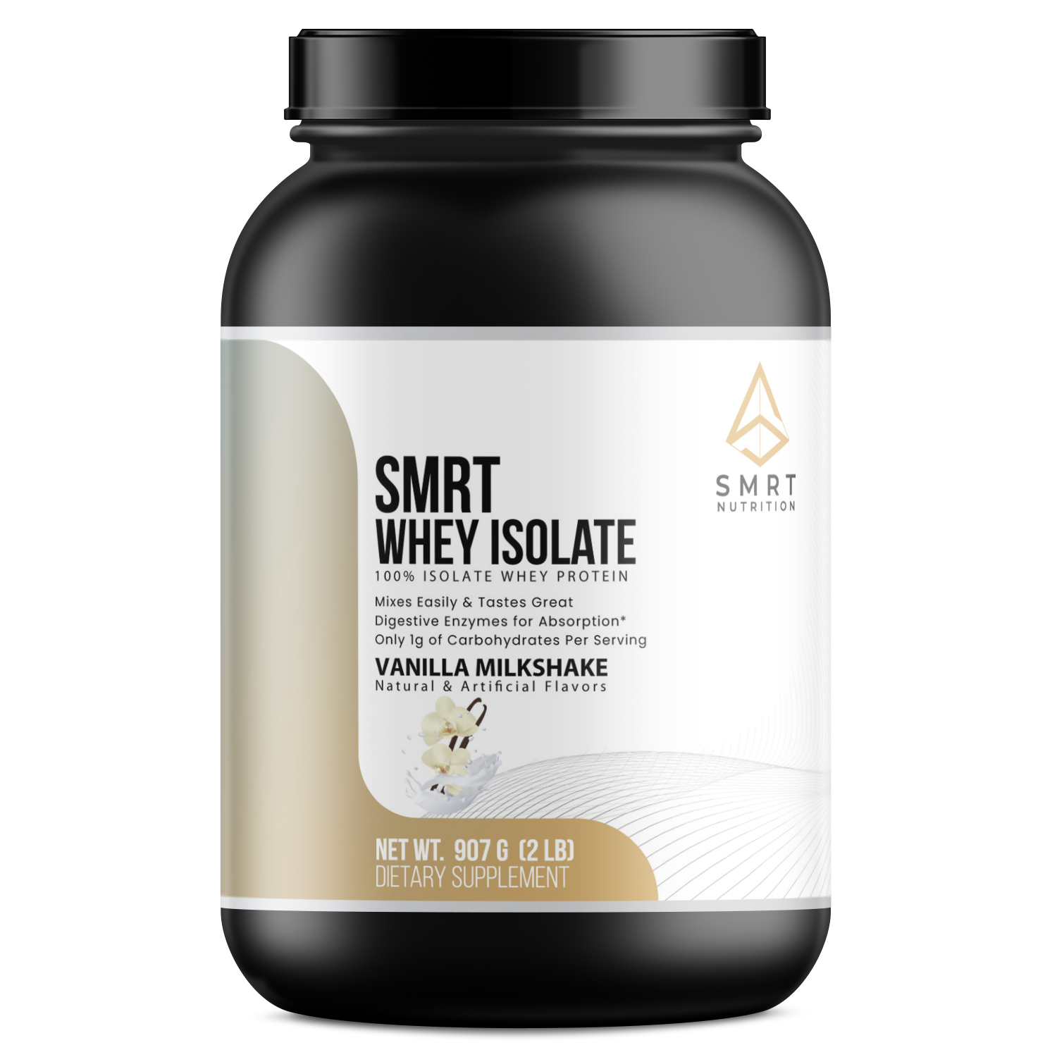 SMRT WHEY ISOLATE | 100% ISOLATE PROTEIN LOW CARB | VANILLA | 31+ SERVINGS | 26g PER SERVING